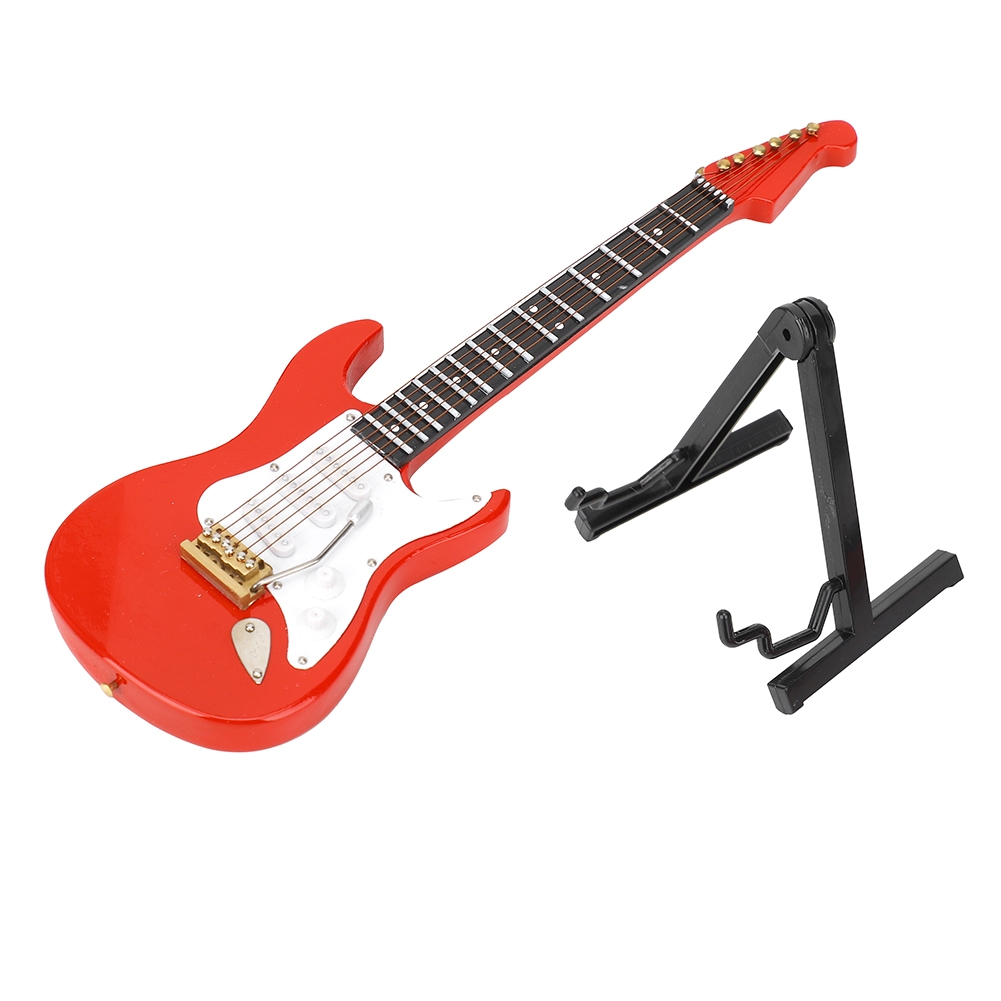 Musical Instrument Of - Modèle de guitare électrique rouge miniature,