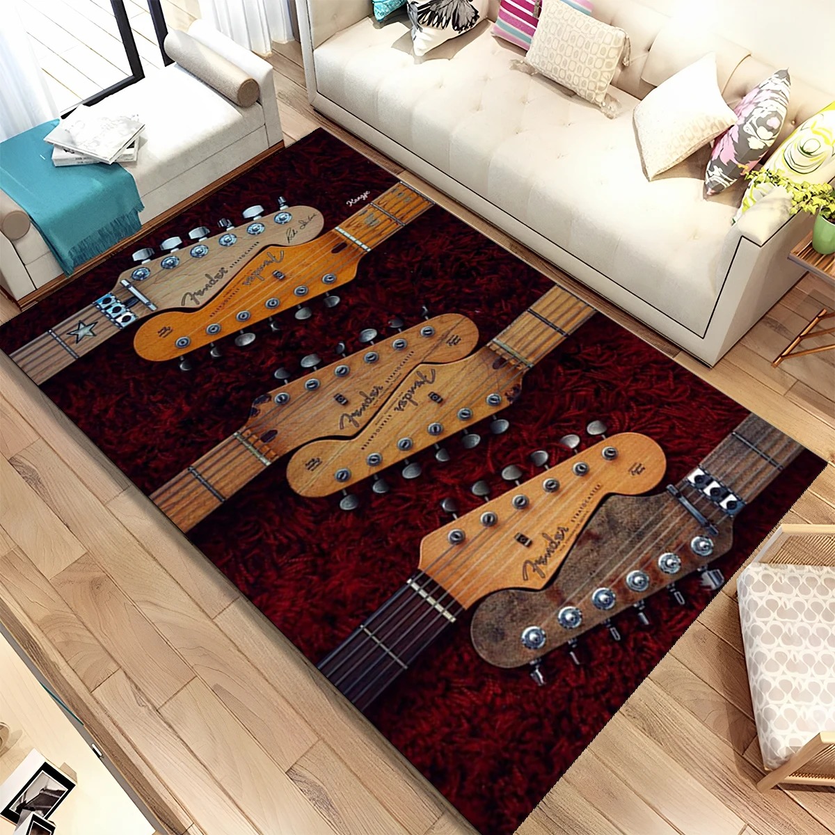 Musical Instrument Sign - Tapis de sol antidérapant 3D Fender