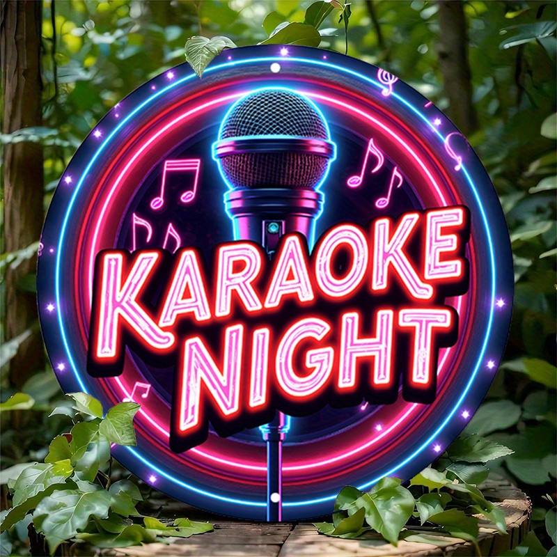 Musical Instrument Sign - Enseigne néon LED 2D, motif microphone