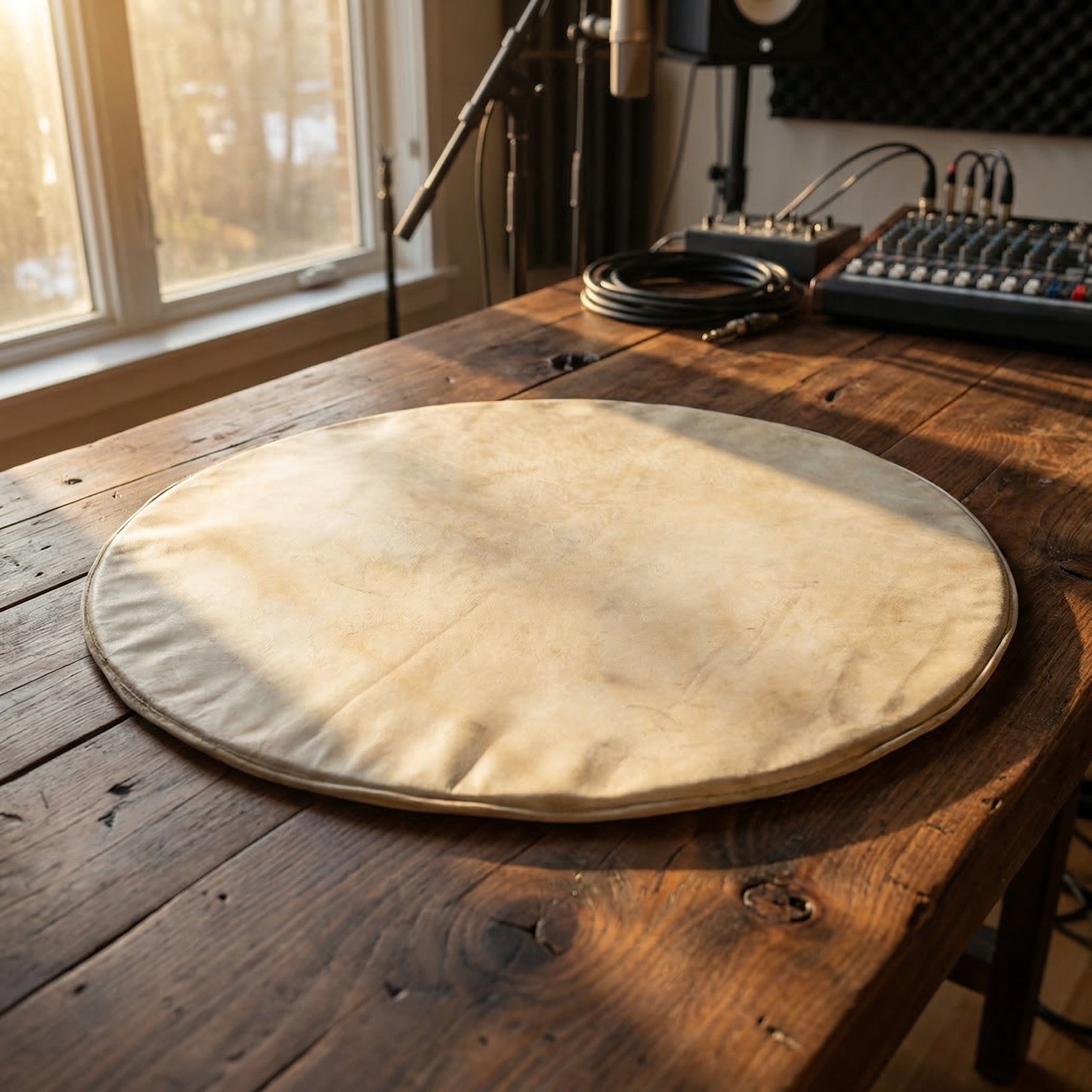 Frame Drum Goat Skin - Peau de tambour plate et ronde