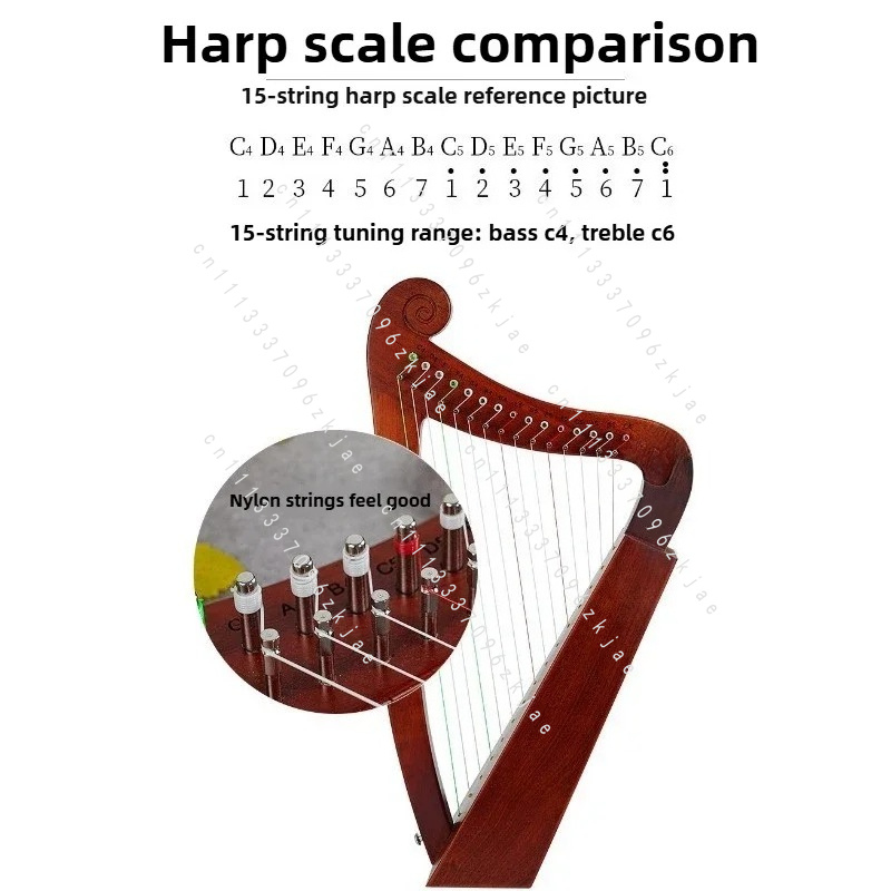 Harpe artisanale à 15 cordes p - Musical Instrument For Beginners avis et prix