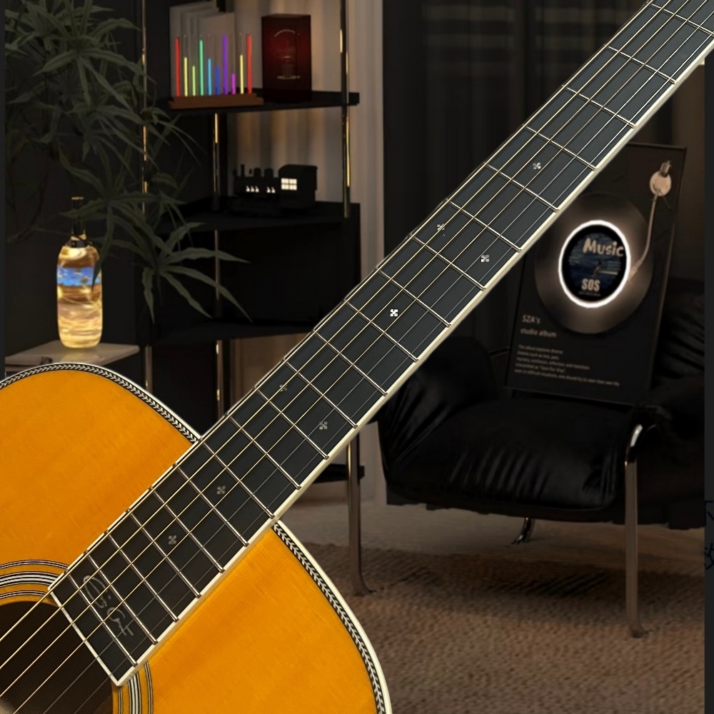 Guitare acoustique jaune faite - Musical Instrument For Beginners avis et prix