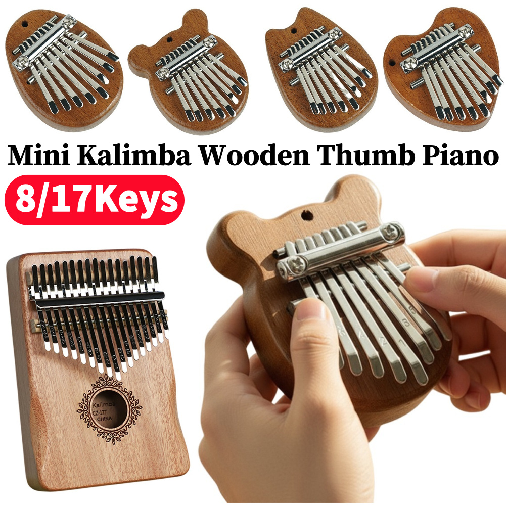Mini Kalimba en bois 8/17 touc - Musical Instrument For Beginners avis et prix