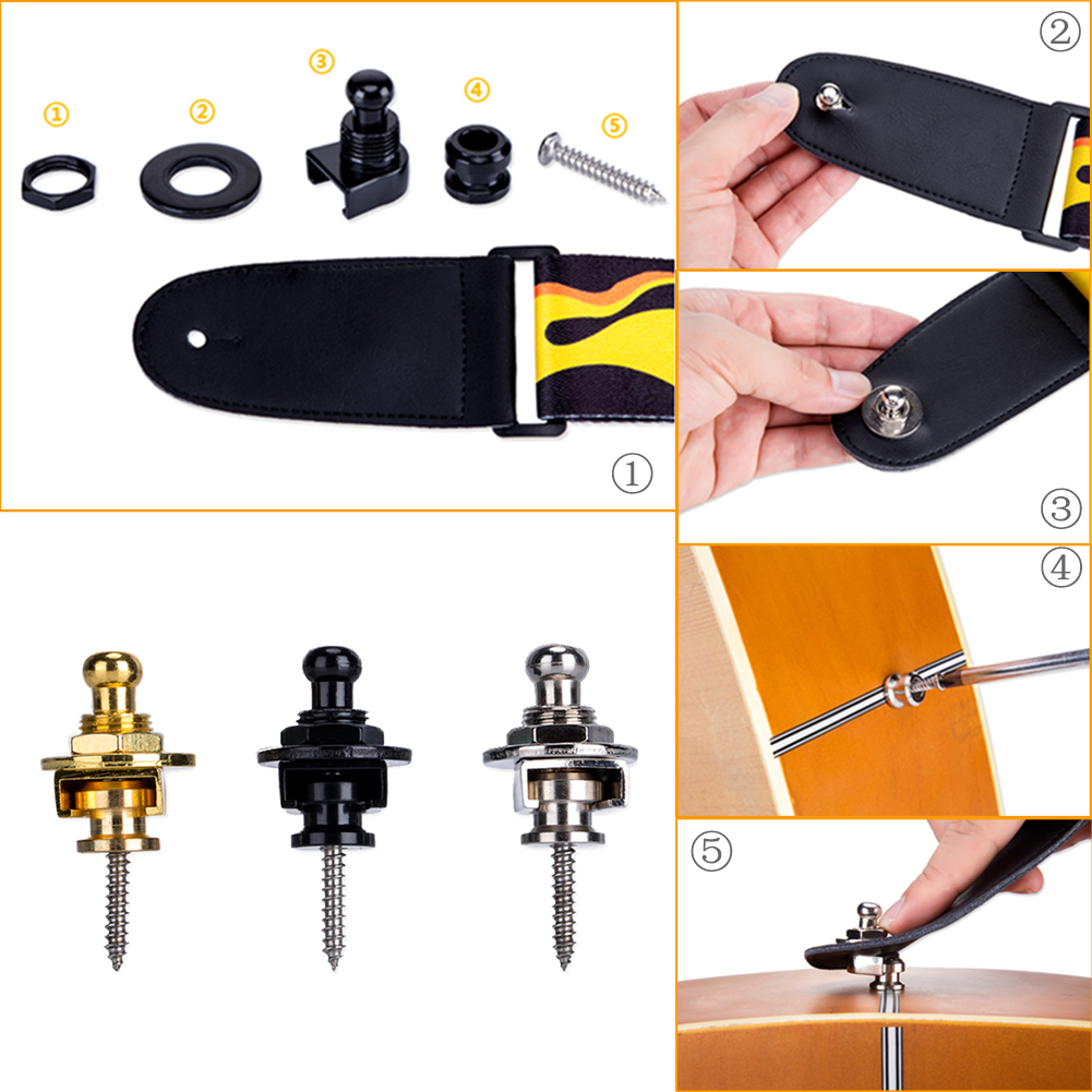 2 attaches de sangle pour guit - Musical Instrument Ending In A avis et prix