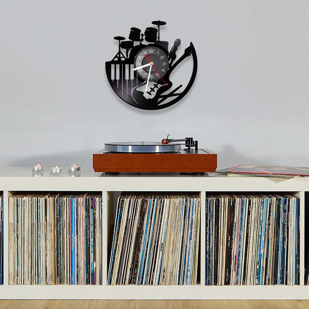 Horloge murale en vinyle avec  - Musical Instrument Sign avis et prix